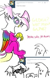 Size: 1223x1920 | Tagged: safe, oc, oc only, griffon, boat, daughter, fluttershipper, interspecies offspring, magical lesbian spawn, offspring, parent:gilda, parent:pinkie pie, parent:rainbow dash, parents:gildash, shipping