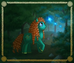 Size: 1737x1495 | Tagged: safe, artist:kittensoft, pony, brave (movie), crossover, disney princess, merida, pixar, ponified, solo