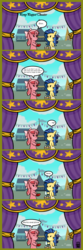 Size: 1024x3072 | Tagged: safe, artist:mangameister, oc, oc only, oc:milky way, oc:red ribbon, pony, comic, female, hand puppet, mare, milk, puppet