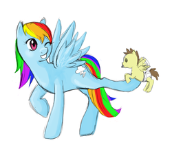 Size: 740x672 | Tagged: safe, artist:ikarichan, pound cake, rainbow dash, g4