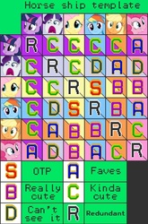 Size: 436x660 | Tagged: safe, applejack, fluttershy, pinkie pie, rainbow dash, rarity, twilight sparkle, g4, chart, shipping, shipping chart