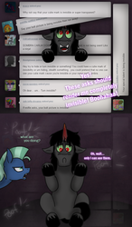 Size: 700x1200 | Tagged: safe, artist:wiggles, king sombra, oc, ask king sombra, g4, tumblr