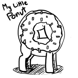 Size: 500x500 | Tagged: safe, artist:devious-stylus, pony, donut, joke, my little ponut, ponified, pun, recursive fanart, rule 85, sprinkles are magic, wat
