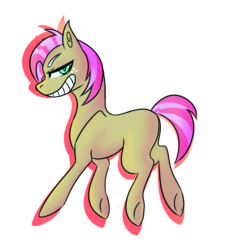 Size: 1000x1000 | Tagged: safe, artist:klaustrophobic, babs seed, pony, g4, female, grin, solo