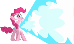 Size: 7051x4208 | Tagged: safe, artist:popmannn, pinkie pie, earth pony, pony, g4, magical mystery cure, absurd resolution, element of laughter, elements of harmony, energy blast, female, mare, simple background, solo, transparent background, vector