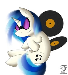 Size: 900x1000 | Tagged: safe, artist:mechashockwave, dj pon-3, vinyl scratch, pony, unicorn, g4, female, record, solo