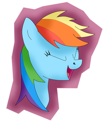 Size: 2440x2748 | Tagged: safe, artist:ravenevert, rainbow dash, g4, bust, eyes closed, open mouth, portrait, simple background, solo, white background