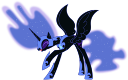 Size: 5000x3111 | Tagged: source needed, safe, artist:90sigma, nightmare moon, pony, g4, female, high res, laughing, simple background, solo, transparent background, vector