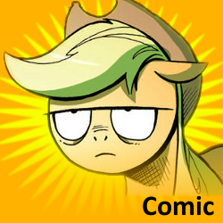 Size: 250x250 | Tagged: safe, idw, applejack, earth pony, pony, g4, female, frown, meta, not this shit again, solo, spoilered image joke, unamused