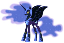 Size: 6000x4000 | Tagged: safe, artist:90sigma, nightmare moon, g4, absurd resolution, shadowbolts, simple background, transparent background