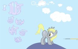 Size: 900x566 | Tagged: safe, artist:sallycars, derpy hooves, g4, text, typography