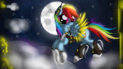 Size: 4000x2250 | Tagged: safe, artist:malamol, rainbow dash, g4, steampunk