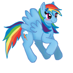 Size: 894x894 | Tagged: safe, artist:moekonya, rainbow dash, pony, g4, barrette, blushing, female, solo