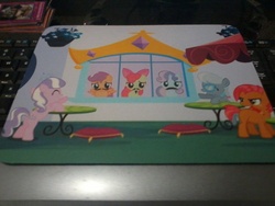 Size: 800x600 | Tagged: safe, apple bloom, babs seed, diamond tiara, scootaloo, silver spoon, sweetie belle, g4, irl, mousepad, photo