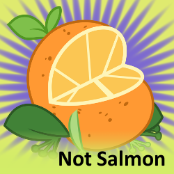 Size: 250x250 | Tagged: safe, orange frog, g4, meta, not salmon, official spoiler image, spoilered image joke, wat