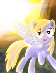 Size: 2000x2617 | Tagged: safe, artist:daedric-pony, derpy hooves, pegasus, pony, g4, female, lens flare, mare