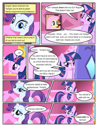 Size: 612x792 | Tagged: safe, artist:newbiespud, edit, edited screencap, screencap, fluttershy, rarity, twilight sparkle, pegasus, pony, unicorn, comic:friendship is dragons, friendship is magic, g4, carousel boutique, comic, female, gritted teeth, horn, mare, open mouth, screencap comic, unicorn twilight