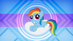 Size: 1920x1080 | Tagged: safe, artist:overmare, rainbow dash, g4, cloud, filly, vector, wallpaper