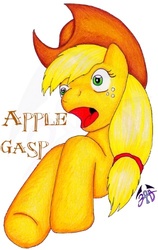 Size: 316x500 | Tagged: artist needed, safe, applejack, g4, gasp