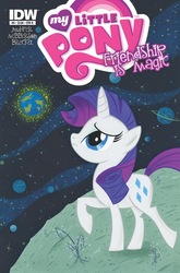 Size: 627x951 | Tagged: safe, artist:stephaniebuscema, idw, rarity, pony, unicorn, g4, official, cover, female, mare, solo