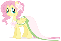 Size: 2063x1393 | Tagged: dead source, safe, artist:kumkrum, fluttershy, pegasus, pony, g4, alternate hairstyle, clothes, cute, dress, female, mare, shyabetes, simple background, solo, transparent background