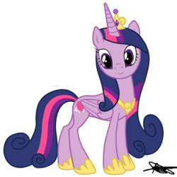 Size: 3600x3600 | Tagged: safe, artist:andreamelody, princess cadance, twilight sparkle, alicorn, pony, g4, concave belly, female, high res, mare, recolor, simple background, slender, solo, thin, transparent background, twilight sparkle (alicorn), vector