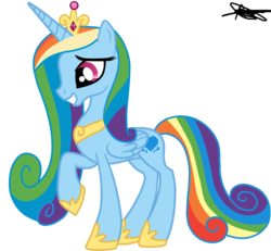 Size: 900x830 | Tagged: safe, artist:andreamelody, princess cadance, rainbow dash, alicorn, pony, g4, concave belly, female, mare, recolor, simple background, slender, solo, thin, transparent background, vector