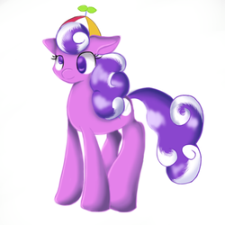 Size: 900x900 | Tagged: safe, artist:xbaz0uk4x, screwball, g4, cute, hat, propeller hat, swirly eyes