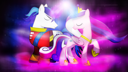 Size: 1920x1080 | Tagged: safe, artist:izeer, princess cadance, shining armor, g4, royal wedding