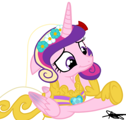 Size: 900x855 | Tagged: safe, artist:andreamelody, princess cadance, pony, g4, bride, clothes, dress, female, simple background, solo, transparent background, vector, wedding dress