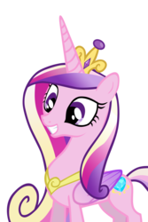 Size: 915x1373 | Tagged: safe, artist:andreamelody, princess cadance, alicorn, pony, a canterlot wedding, g4, concave belly, crown, female, folded wings, grin, jewelry, mare, regalia, simple background, slender, smiling, solo, thin, tiara, transparent background, vector, wings