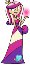 Size: 322x770 | Tagged: safe, artist:andreamelody, princess cadance, human, g4, clothes, cutie mark, dress, female, humanized, simple background, skinny, solo, style emulation, thin, total drama, transparent background, vector