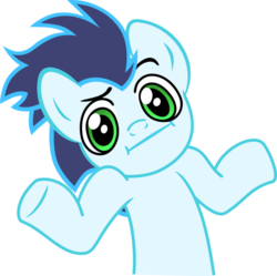 Size: 896x892 | Tagged: safe, artist:chainchomp2, soarin', pegasus, pony, g4, :i, looking at you, male, shrug, shrugpony, simple background, solo, stallion, transparent background, vector