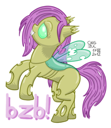 Size: 660x760 | Tagged: safe, artist:cngsoft, fluttershy, oc, oc:yhsrettulf, changeling, g4, female