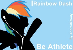 Size: 530x369 | Tagged: safe, artist:andreamelody, rainbow dash, pony, g4, earbuds, female, ipod, solo