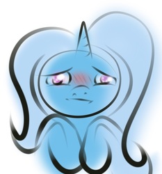 Size: 489x524 | Tagged: safe, artist:wizardski, trixie, g4, blushing