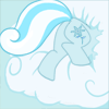 Size: 100x100 | Tagged: safe, artist:foxbeast, oc, oc only, oc:snowdrop, pegasus, pony, animated, butt, butt only, buttstuck, cloud, cutie mark, female, filly, foal, plot, solo, stuck, stuck in a cloud