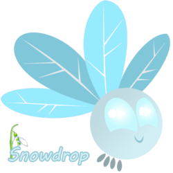 Size: 894x894 | Tagged: dead source, safe, artist:angelsnipingz, oc, oc only, oc:snowdrop, parasprite, ambiguous gender, colored wings, paraspritized, simple background, solo, species swap, transparent background