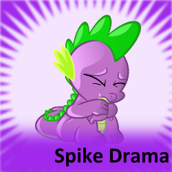 Size: 250x250 | Tagged: safe, spike, g4, drama, meta, spike drama, spoilered image joke