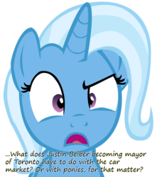 Size: 706x800 | Tagged: safe, trixie, g4, confused, insane pony thread, shrunken pupils, simple background, solo, text, transparent background, wat