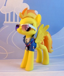 Size: 762x900 | Tagged: safe, artist:krowzivitch, spitfire, pegasus, pony, g4, clothes, irl, photo, sculpture, solo, sunglasses, uniform, whistle, wonderbolts dress uniform