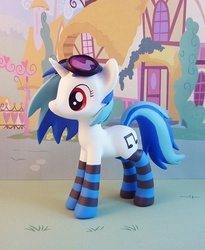 Size: 738x900 | Tagged: safe, artist:krowzivitch, dj pon-3, vinyl scratch, g4, clothes, irl, photo, sculpture, socks, solo, striped socks