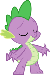 Size: 4155x6210 | Tagged: safe, artist:feitaru, spike, dragon, g4, absurd resolution, eyes closed, male, simple background, solo, transparent background, vector