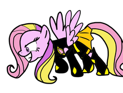 Size: 1024x768 | Tagged: safe, artist:omegaridersangou, fluttershy, g3, g4, dark lemonade, g3 to g4, generation leap, precure, pretty cure, recolor, yes! precure 5