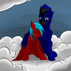 Size: 2975x2975 | Tagged: safe, artist:magnificent-arsehole, oc, oc only, pegasus, pony, cloud, cloudy, wings