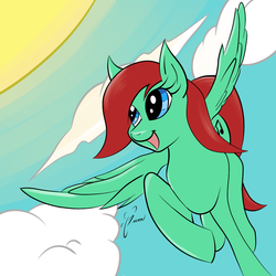 Size: 1400x1400 | Tagged: safe, artist:magnificent-arsehole, oc, oc only, pegasus, pony, simple background, sun