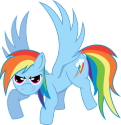 Size: 881x907 | Tagged: safe, artist:baka-neku, rainbow dash, pegasus, pony, g4, crouching, female, mare, simple background, smiling, solo, spread wings, transparent background, wings