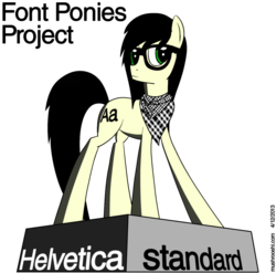 Size: 899x889 | Tagged: safe, artist:mushrooshi, oc, oc only, font ponies project, glasses, helvetica