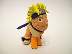 Size: 500x375 | Tagged: safe, artist:ponyrehab, original species, human head pony, customized toy, naruto, ponified, solo, toy