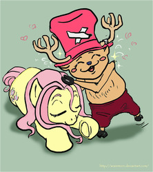 Size: 800x900 | Tagged: safe, artist:arainmorn, fluttershy, g4, crossover, one piece, tony tony chopper